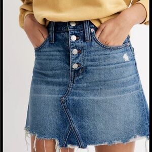 Madewell Blue Denim Mini Skirt